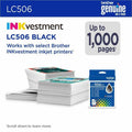 Brother LC506BK Original Standard Yield Inkjet Ink Cartridge - Black -, BRTLC506BKS