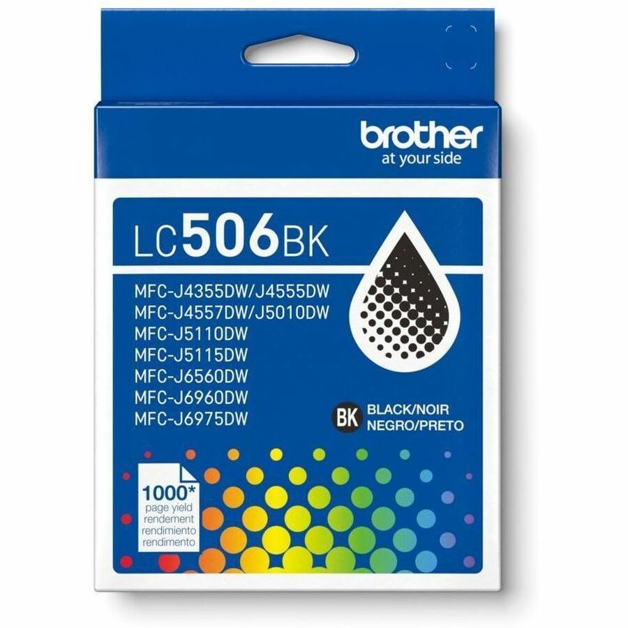 Brother LC506BK Original Standard Yield Inkjet Ink Cartridge - Black -, 5EA/BX 4BX/CT — view 1