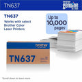 Brother TN637C Original Ultra High Yield Laser Toner Cartridge - Cyan -, BRTTN637C