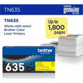 Brother TN635Y Original Standard Yield Laser Toner Cartridge - Yellow -, BRTTN635Y