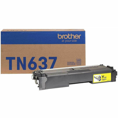 Brother TN637Y Original Ultra High Yield Laser Toner Cartridge - Yellow -, BRTTN637Y