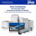 Brother Original Super High Yield Laser Toner Cartridge - Black -, BRTTN635XXLBK