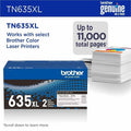 Brother TN635XL2PK Original High Yield Laser Toner Cartridge - Twin-pack - Black - 2 / Pack, BRTTN635XL2PK