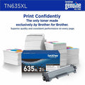 Brother TN635XL2PK Original High Yield Laser Toner Cartridge - Twin-pack - Black - 2 / Pack, BRTTN635XL2PK