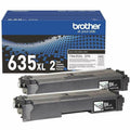 Brother TN635XL2PK Original High Yield Laser Toner Cartridge - Twin-pack - Black - 2 / Pack, BRTTN635XL2PK