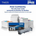 Brother TN635BK Original Standard Yield Laser Toner Cartridge - Black -, BRTTN635BK