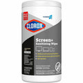 The Clorox Company Clorox Screen + Sanitizing Wipes, White, CLO60724