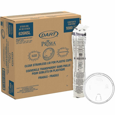 Dart Container Strawless Cup Lids, Clear, 10 / Carton, DCC626NSLCT