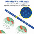Avery 2" Waterproof Round Labels, White Matte, 96 / Pack, AVE05657