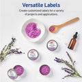 Avery 2" Waterproof Round Labels, White Matte, 96 / Pack, AVE05657