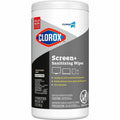 The Clorox Company Clorox Screen + Sanitizing Wipes, White, 6 / Carton, CLO60724CT