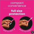 Kimberly-Clark U by Kotex Click Compact Tampons, White, 8 / Carton, KCC53445CT