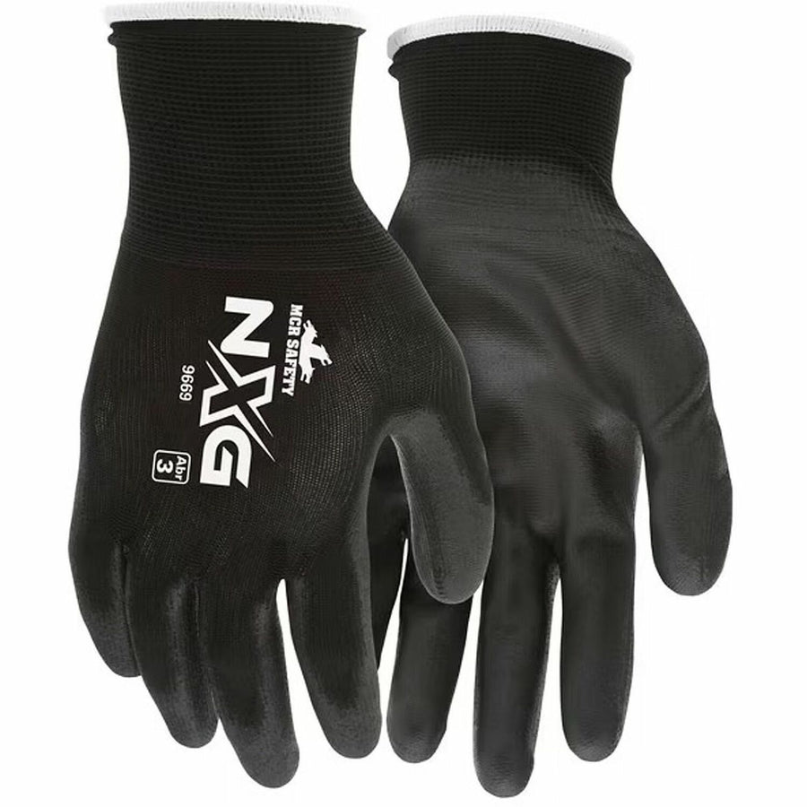 MCR Safety 9669 NXG Gloves, Medium, Black, Spandex, 13, Fatigue-free, 1 Dozen, MCSCRW9669M