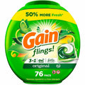 Febreze Gain Flings Detergent Pacs, Green, 4 / Carton, PGC09207CT