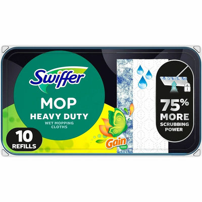 Swiffer Sweeper HvyDty Mop Cloths, Blue, 6 / Carton, PGC76471CT