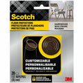 3M Scotch Custom-Fit Felt Pads, Brown, MMMSP882NA