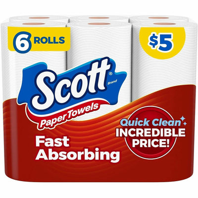 Kimberly-Clark Scott Choose-A-Sheet Paper Towels, White, 6 / Pack, KCC56570