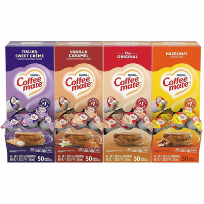 Nestle S.A Coffee mate Liquid Creamer Singles, White, 1 Carton, NES40283