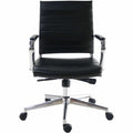 Lorell Tempo Modern Mid-Back Manager Chair, Black, LLR63221