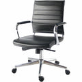 Lorell Tempo Modern Mid-Back Manager Chair, Black, LLR63221
