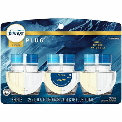 Procter & Gamble Febreze FadeDefy PLUG Air Freshener, Blue, 3 / Pack, PGC13835