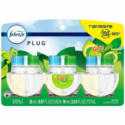 Procter & Gamble Febreze FadeDefy PLUG Air Freshener, Green, 3 / Pack, PGC13842