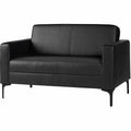 Lorell Soft-Seating Loveseat with Power Charging, Black, LLR86951