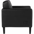 Lorell Soft-Seating Club Chair with Power Charging, Black, LLR86952