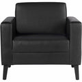 Lorell Soft-Seating Club Chair with Power Charging, Black, LLR86952