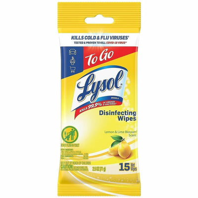 Reckitt Benckiser plc Lysol Disinfecting Wipes, White, 15 / Pack, RAC99799