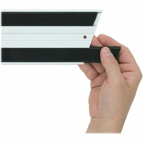Rubbermaid Commercial Hygen 18" Hook/Loop Replacemt Set, Black, 6 / Carton, RCPQ18000BK