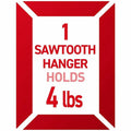 3M Command Sawtooth Picture Hangers, White, 1 Pack, MMM17042ES