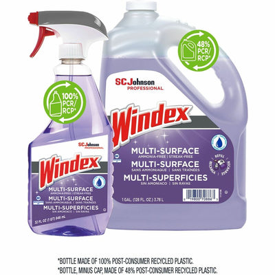 S. C. Johnson & Son Windex Non-Ammoniated Cleaner, Purple, 8 / Carton, SJN322381CT