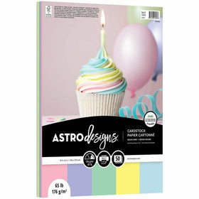 Wausau Paper Astrodesigns Pastel Assorted Cardstock, 6 / Pack, WAU91803
