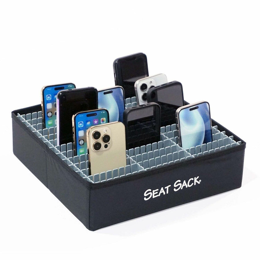 Seat Sack Classroom Cell Phone Organizer Tray, 12.50" x 3.50", Black, Plastic, Impact Resistant, SSKPB036