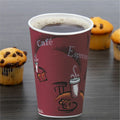 Dart Container Solo 8 oz Bistro Design Hot Cups, Maroon, 20 / Carton, SCCOF8BI0041