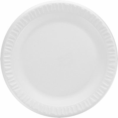 Dart Container Concorde 9" Nonlaminated Foam Plates, White, 4 / Carton, DCC9PWCR