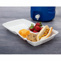Dart Container 9-1/2" Triple-Compartment Foam Containers, White, 2 / Carton, DCC95HT3R