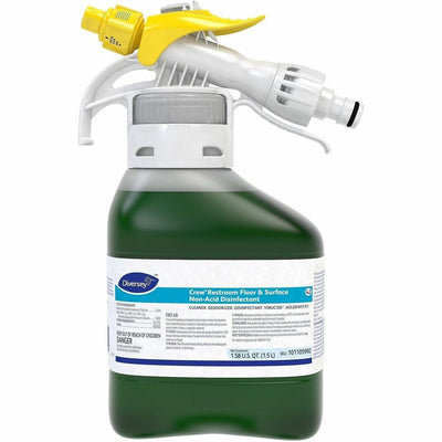 Diversey Restroom Floor&Surface Disinfectant, Green, 2 / Carton, DVO101105992