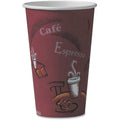 Dart Container Solo 16 oz Bistro Design Disposable Paper Cups, Maroon, 50 / Pack, SCC316SI0041