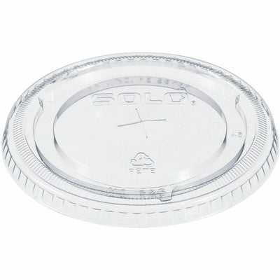 Dart Container 12-24 oz PET Plastic Straw-Slotted Lid - Clear, 10 / Carton, SCC626TS