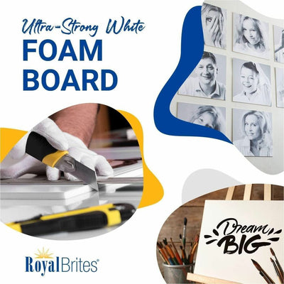 Geographics Royal Brites Foam Poster Board, White, 10 / Carton, GEO26831