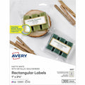 Avery Matte White Labels With Gold Borders, 300 / Pack, AVE06507