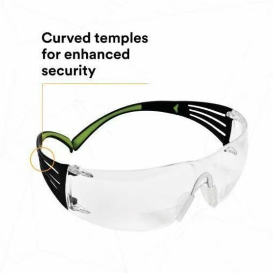 3M SecureFit Protective Eyewear, 2.5" x 5.5", Black, Polycarbonate, MMMSF415AF
