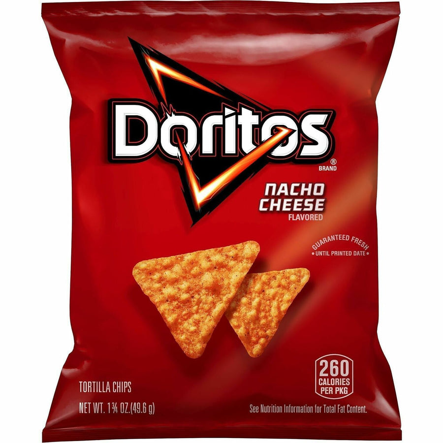 Doritos Nacho Cheese Tortilla Chips, 64 / Carton, LAY44375