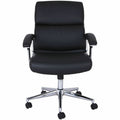 Lorell Vuelo Modern Bonded-Leather Office Chairs, Black, LLR20028