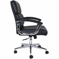 Lorell Vuelo Modern Bonded-Leather Office Chairs, Black, LLR20028