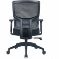Lorell Ripley Mid Mesh-Back Chair with Articulating Lumbar Support, Black, LLR63204