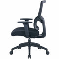 Lorell Ripley Mid Mesh-Back Chair with Articulating Lumbar Support, Black, LLR63204