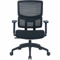 Lorell Ripley Mid Mesh-Back Chair with Articulating Lumbar Support, Black, LLR63204